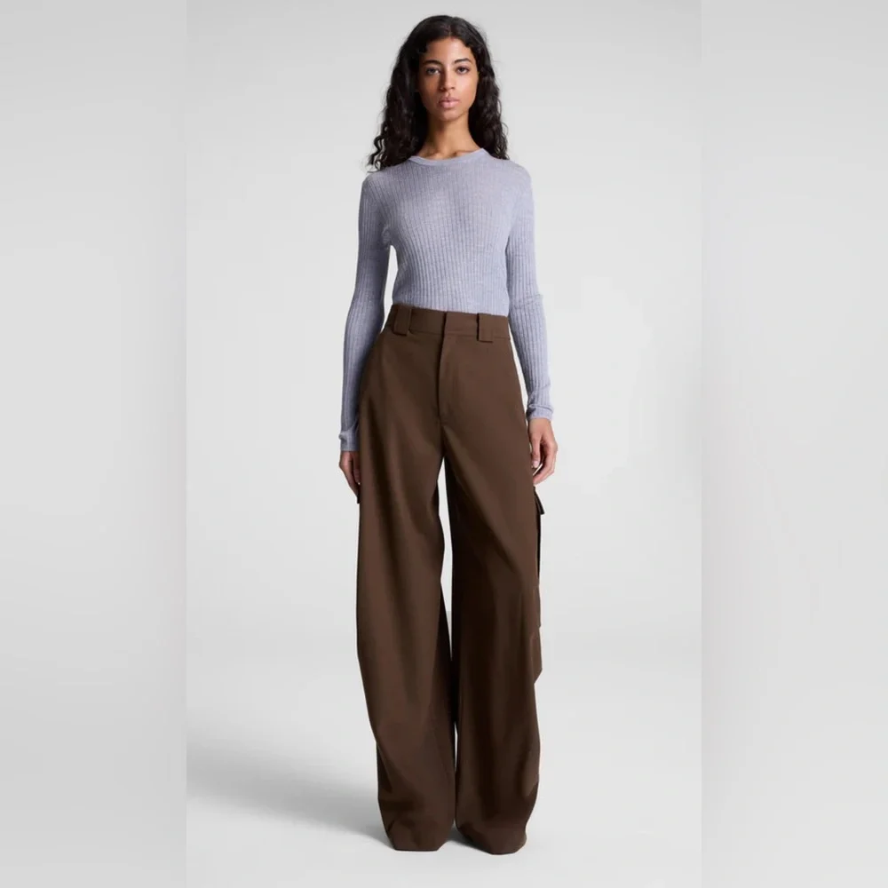 NWT A.L.C. ALC Brie Cargo Pant in Sycamore Brown Sz 2 $495 - Picture 9 of 9